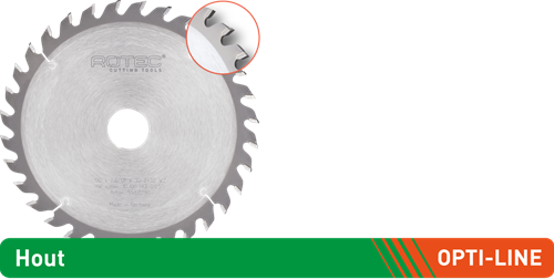 Hoja de sierra circular Rotec opti-line hm para máquinas portátiles | ø160x2,2x20 | z=48 | tf-uni - 553.0132