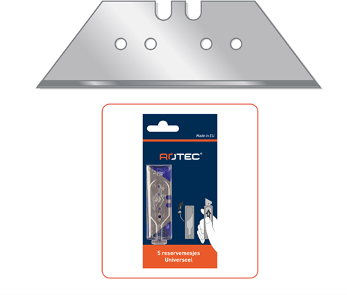 Coltelli di ricambio Rotec dritti 61,0x0,65 mm - conf. = 5 pz - 4600065