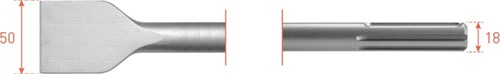 Scalpello piatto Rotec sds max 50x400mm