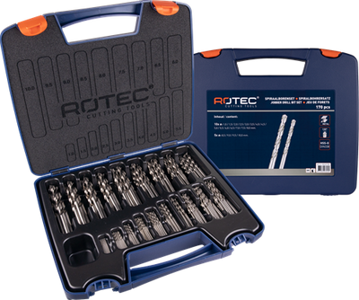 Rotec juego de brocas helicoidales 1-10x0,5mm hss-g 170 piezas