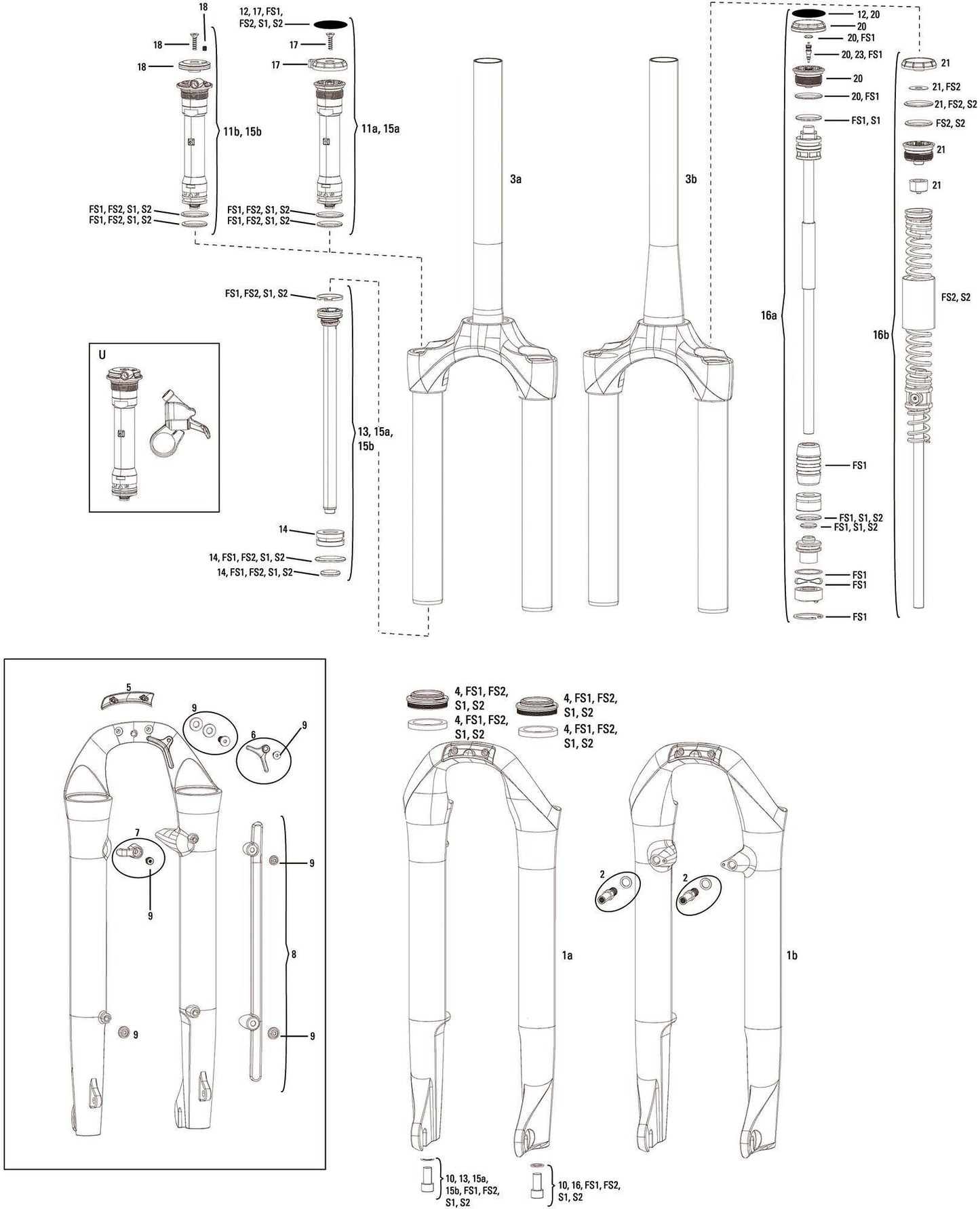 Rockshox Sus.Fork Paragon Rl Solo Air 28