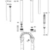 Rockshox verende voorvork judy gold rl susp.fork rs judy gold rl 100mm oneloc black