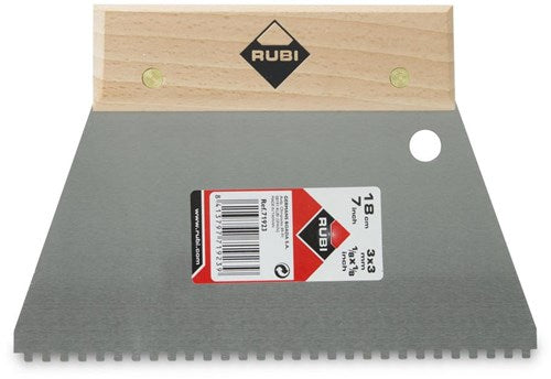 Llana simple Rubi | 18cm 3x3mm | mango de madera - 71923