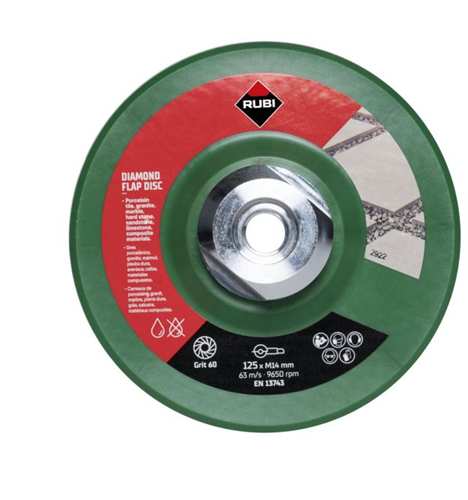 Rubi flap disc 50 60 coa. korrel | 125mm | m14 - 32937