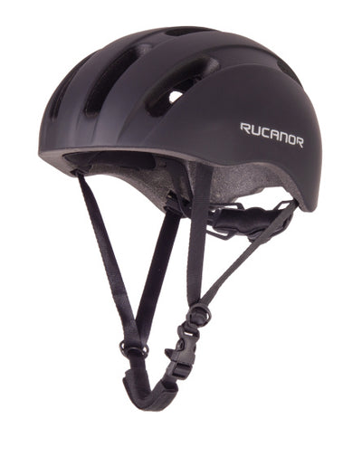 Rucanor City Flow Bicycle Bicycle Helmet E-Bike Dimensioni nera regolabili 55-58 cm (M)