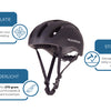 Rucanor City Flow Bicycle Bicycle Helmet E-Bike Dimensioni nera regolabili 55-58 cm (M)