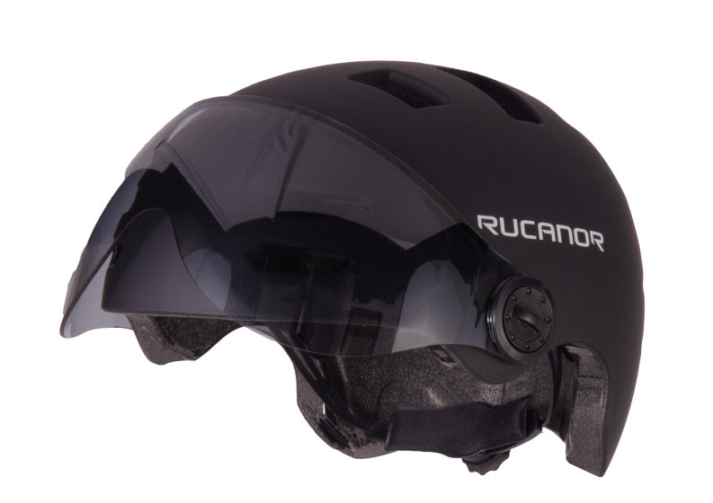 Rucanor Urban Sprint Scooting Bicycle Celmet Visor NTA8776 Black Size 55-58 cm (M)