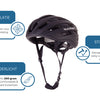 Casco da bicicletta Rucanor grav mtb e bici e-bici dimensioni nere 55-58 cm (m)