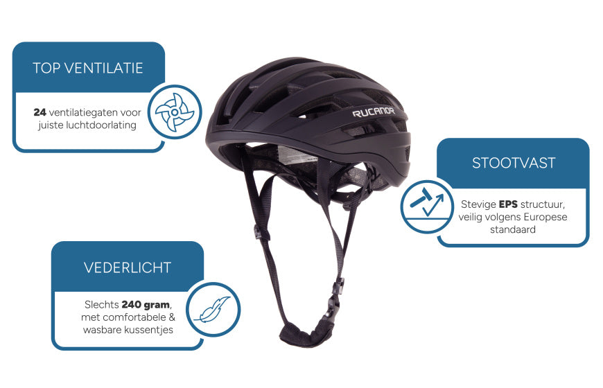 Casco da bicicletta Rucanor grav mtb e bici e-bici dimensioni nere 55-58 cm (m)