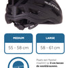 Casco da bicicletta Rucanor grav mtb e bici e-bici dimensioni nere 55-58 cm (m)