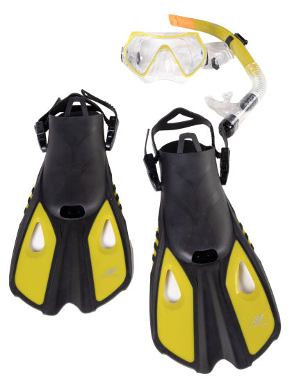 Rucanor Zandvoort Snorkeling Set con pinne Dimensioni Lime 32-36