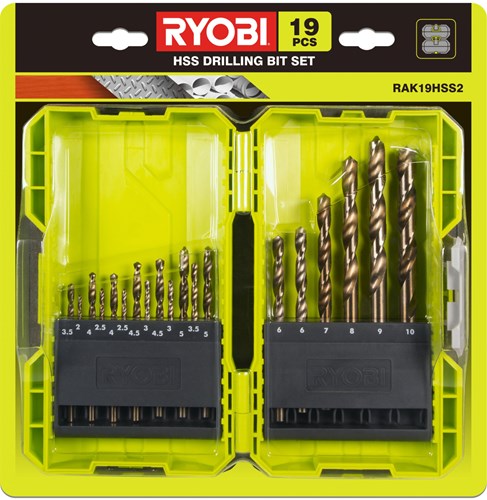 Ryobi rak19hss2 | Set punte HSS 19 pezzi - 5132004390 - 5132004390