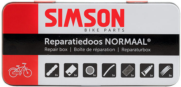 reparatiedoos Normaal 8 x 6 cm aluminium rood 10-delig