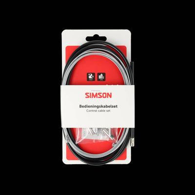 Set cavi freno a tamburo Simson completo universale in acciaio inossidabile nero