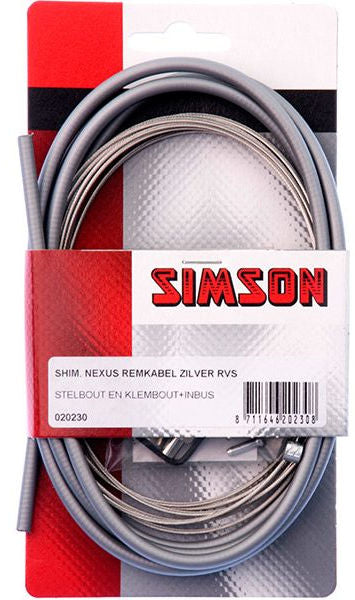 Set di cavi freno nexus rollerbrake 2250 1700 mm argento grigio