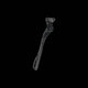 Caballete trasero Simson wave r40 regulable 40mm negro