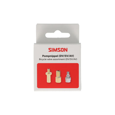 Simson pompnippel assortiment 3-delig