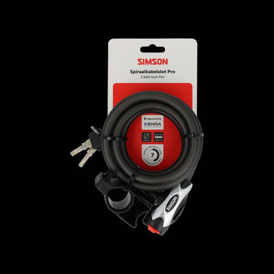 Lucchetto con cavo a spirale Simson pro taglia xxl 12 mm x 180 cm