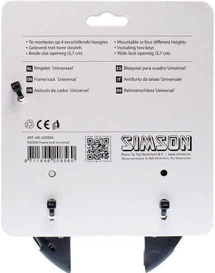 Simson Ringslot Normaal - Universeel - 5,7 cm - Zwart - Geen ART