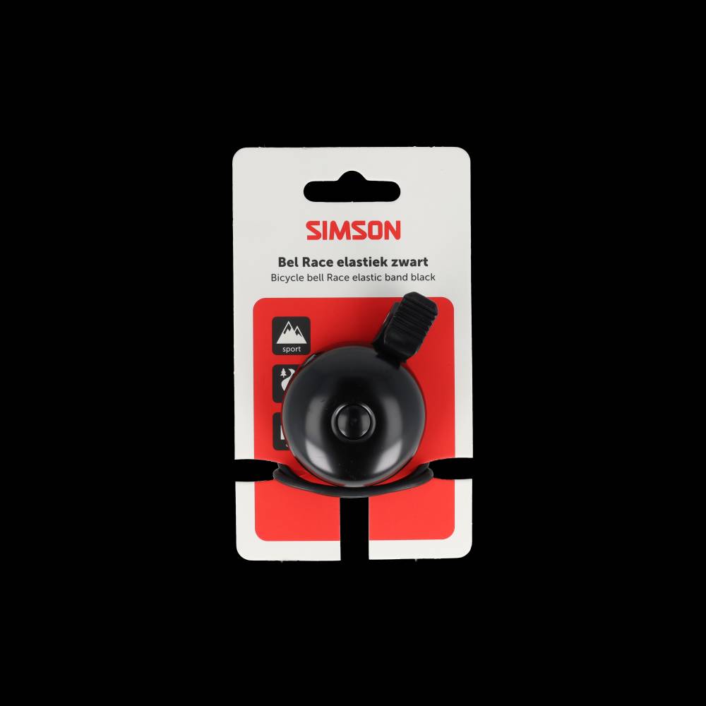 Simson bel race elastiek bevestiging zwart
