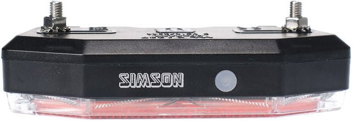 Simson Battery Luggage Rack Túnel de luz trasera 3 LED