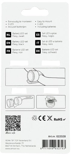 Set di illuminazione Simson Set LED 'Flexy' - Nero