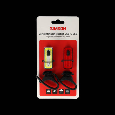 Simson verlichtingsset aurora pocket - usb-c oplaadbaar