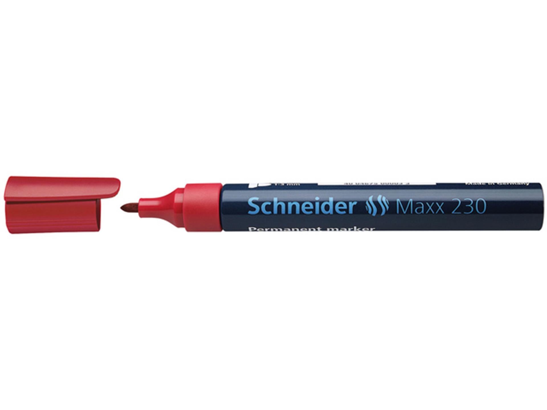 Pennarello Schneider permanente 230 tondo rosso 10 pz