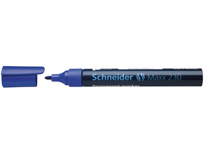 Schneider rotulador permanente 230 redondo azul 10uds