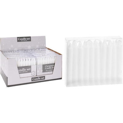 Home Styling Velas para árbol de Navidad 20 piezas 10,5 cm blanco