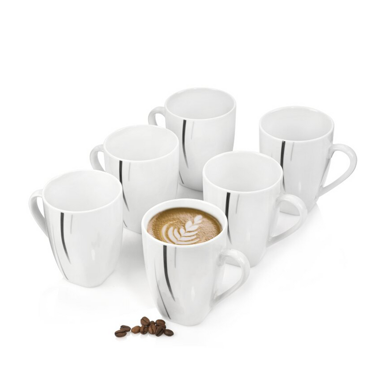 Sänger taza de café bilgola líneas negras 6 piezas