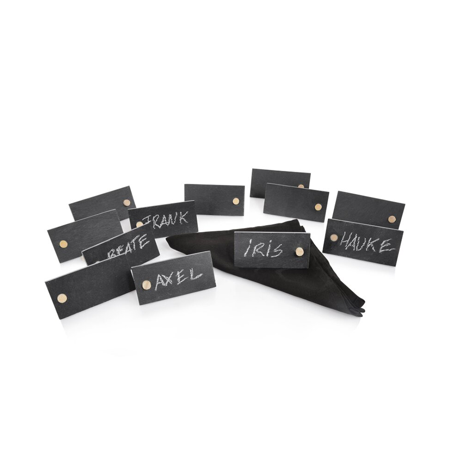 Sänger juego de placas identificativas pizarra 12 piezas