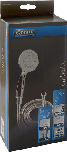 Cornat set doccia carballo 5s bianco cromo - sa330595