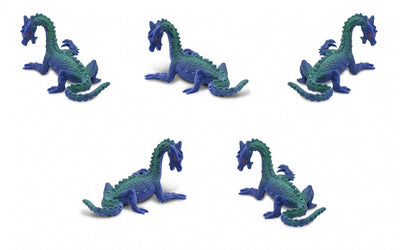 Safari Zeedraken speelfiguren 2 cm BPA-vrij blauw 192-delig