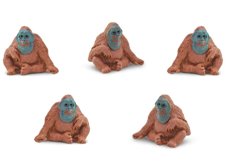 Safari Orangutan Play Set da 2,5 cm marrone 192 pezzi