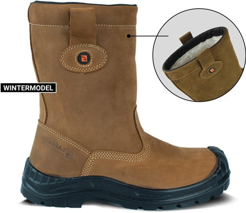 Safeet lucca werklaars gevoerd s3 | bruin | maat 44 - 8719388022338