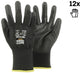 Guanti protettivi da jogger di sicurezza con la massima destrezza | 12 pezzi | nero | misura 6 - sw0700006