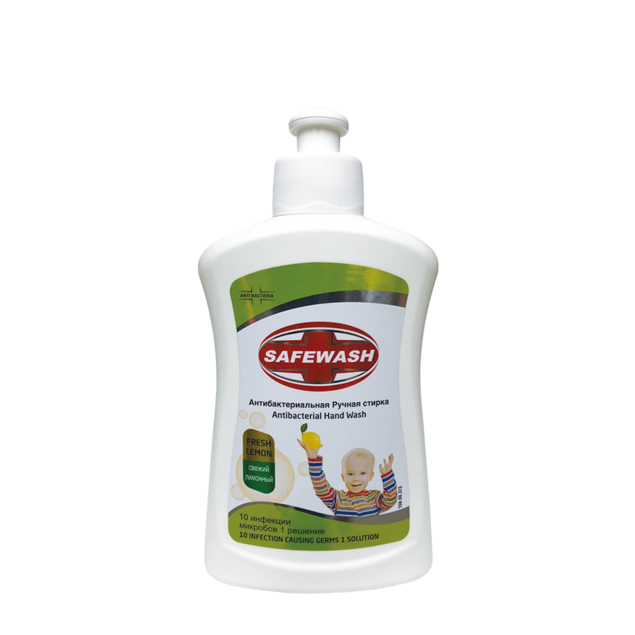 Sapone mani antibatterico Safewash per bambini al limone fresco 220ml