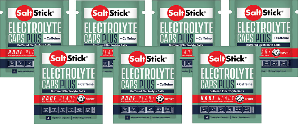 Test Saltstick electrolitos cápsulas plus+cafeína pack 7x4,4g