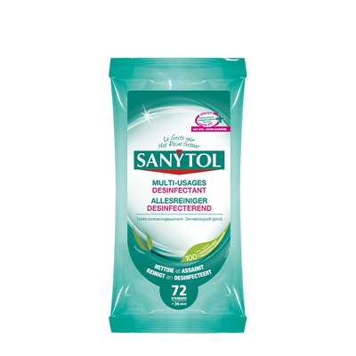 Sanytol salviette disinfettanti detergenti multiuso eucalipto 72 pezzi