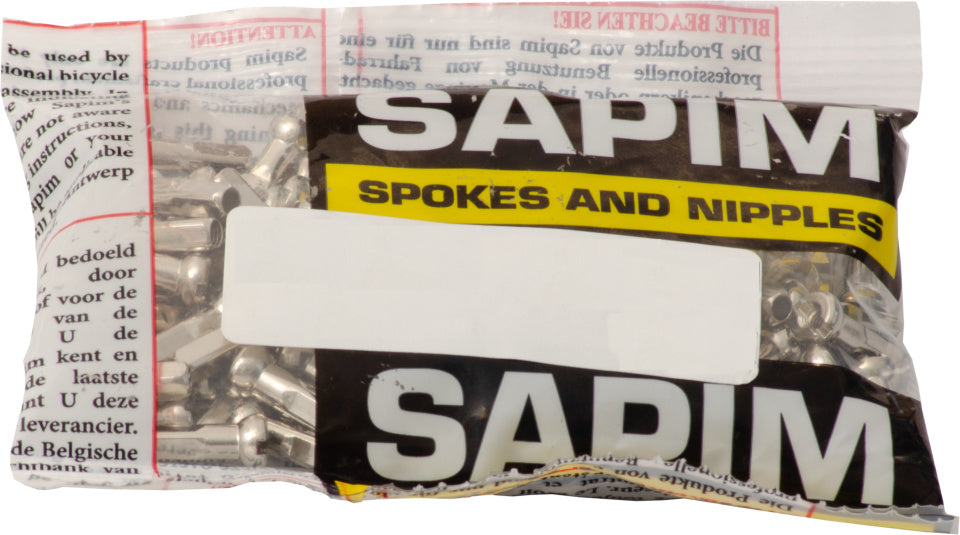 Sapim Spaak Nipple 14 Polyax 14 mm de latón plateado (100)