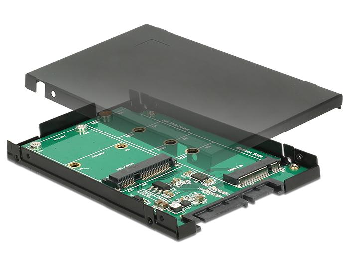 M.2 ssd + msata naar 22-polig sata behuizing