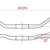 Invia Wien Ø31.8 B = 640mm, 35 ° piegato - Matt nero