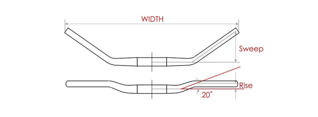 Invia Wien Ø31.8 B = 640mm, 35 ° piegato - Matt nero