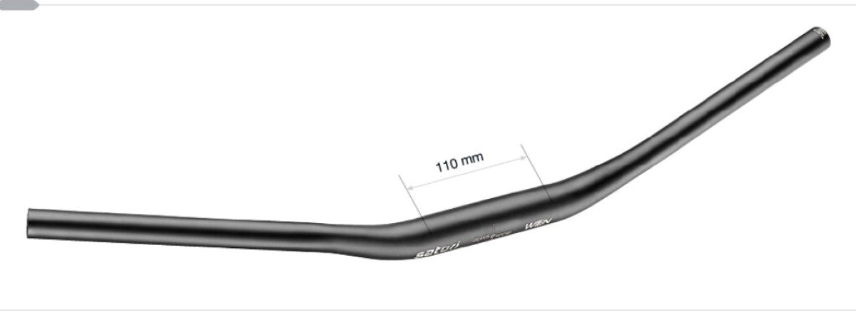 Invia Wien Ø31.8 B = 640mm, 35 ° piegato - Matt nero
