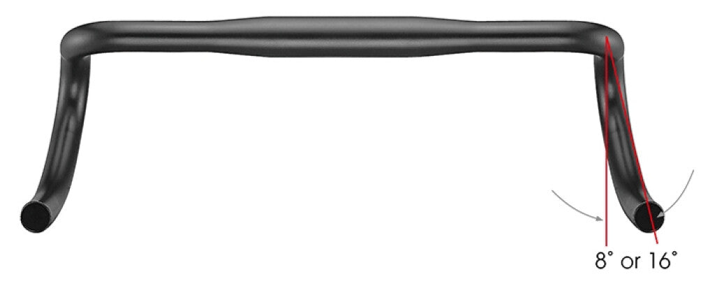Satori sterzo aerodinamico Ø31,8 mm B = 400 mm Matt nero