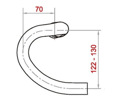 Satori sterzo aerodinamico Ø31,8 mm B = 400 mm Matt nero
