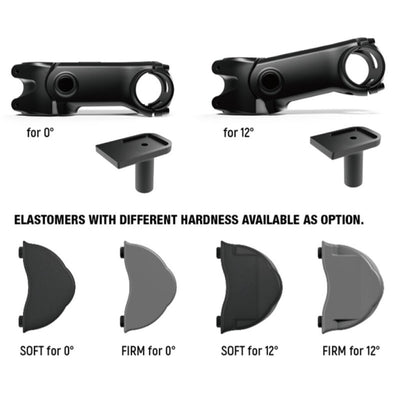 Moderador de potencia Satori ø31,8 95mm, 0°, con amortiguación, negro mate