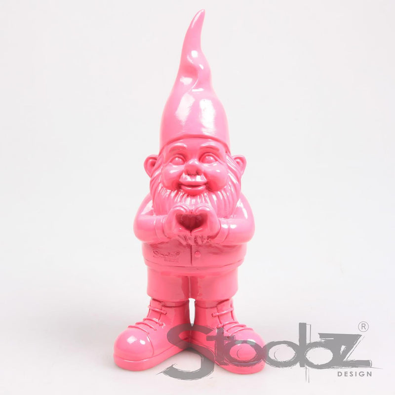 Stoobz design stoobz kabouter hart fuchsia 10x13x29.5cm