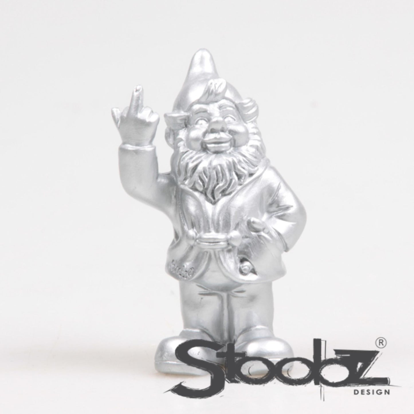 Stoobz design stoobz gnomo f*ck you argento 10 cm